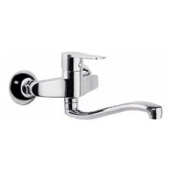 Mitigeur évier Mural Bec Bas Orientable Titanium Ramon Soler