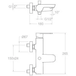 Mitigeur Bain-douche Avec Ensemble De Douche ALEXIA - Ramon Soler 3605TR -Ramon Soler Soldes 11740520 3