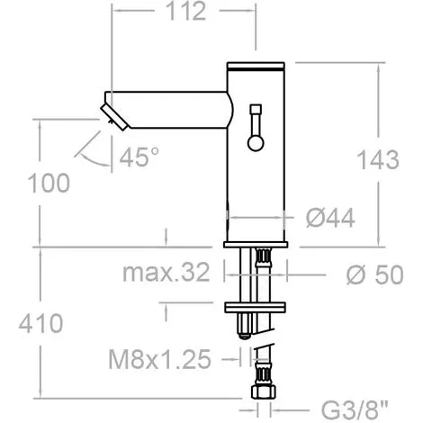 Mitigeur Lavabo électronique Eau Froide Et Chaude - Ramon Soler 8115TB 2 Mitigeur Lavabo électronique Eau Froide Et Chaude - Ramon Soler 8115TB – Image 2
