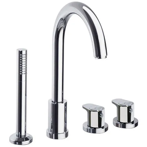 RAMON SOLER Mitigeur Bain-douche Thermostatique Sur Gorge ALEXIA Avec Poignées En Laiton 1 RAMON SOLER Mitigeur Bain-douche Thermostatique Sur Gorge ALEXIA Avec Poignées En Laiton