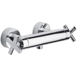 RAMON SOLER Mitigeur Thermostatique Douche. Entraxe 150 Mm +/- 24mm. Poignées Laiton. Blocage T°38°C, RS-CROSS