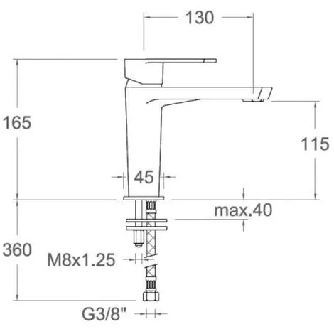 RAMON SOLER Mitigeur Lavabo L Alexia 3610 - L 2 RAMON SOLER Mitigeur Lavabo L Alexia 3610 - L – Image 2