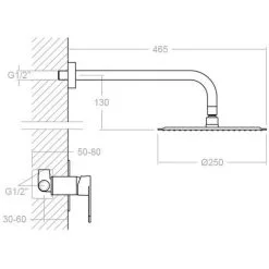 Kit ALEXIA Mitigeur Douche Encastré Avec Tête De Douche Inox Et Bras Mural - Ramon Soler K3618012 -Ramon Soler Soldes 23997765 3