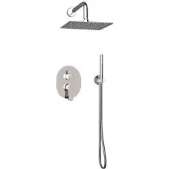 Ensemble Mitigeur De Douche Encastré 2 Voies TITANIUM - Design Carré- Ramon Soler K1815022