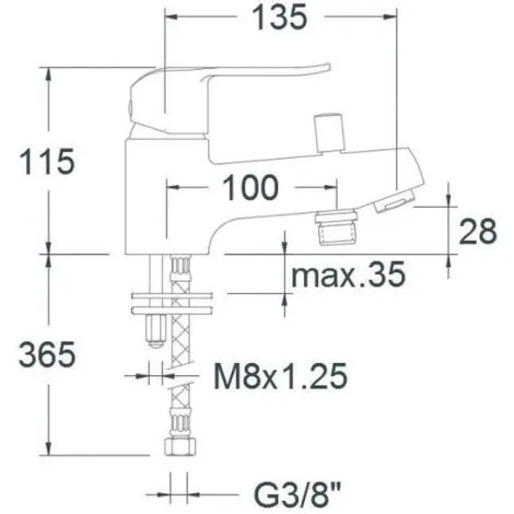 RAMON SOLER Mitigeur Bain/douche Monotrou Ypsilon Plus 6416S 3 RAMON SOLER Mitigeur Bain/douche Monotrou Ypsilon Plus 6416S – Image 3