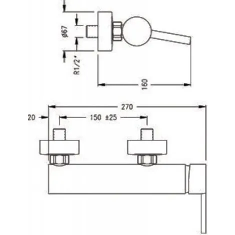 RAMON SOLER Mitigeur De Douche Drako Chromé 3308S 2 RAMON SOLER Mitigeur De Douche Drako Chromé 3308S – Image 2
