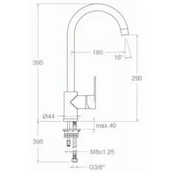 RAMON SOLER Mitigeur évier Alexia Bec Tube 3636 -Ramon Soler Soldes 24385258 2