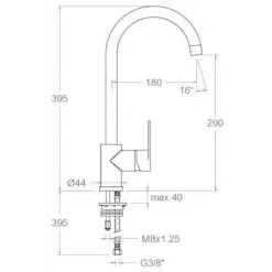 RAMON SOLER Mitigeur évier Alexia Bec Tube 3636 -Ramon Soler Soldes 24385258 3