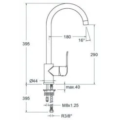 RAMON SOLER Mitigeur évier Bec Tube Ypsilon Plus 6436 -Ramon Soler Soldes 24385260 3