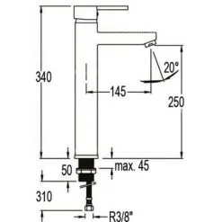 RAMON SOLER Mitigeur De Lavabo Haut Drako Chromé 3310 -Ramon Soler Soldes 24385337 3