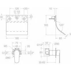 Mitigeur Lavabo Mural à Encaster ALEXIA Avec Bec Cascade - Ramon Soler -Ramon Soler Soldes 52061330 2