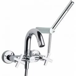 Mélangeur Bain-douche Mural RC-CROSS Tête Céramique 1/2 Tour Avec Ensemble Douchette - Ramon Soler