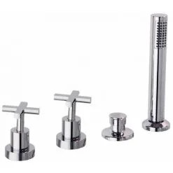 Mélangeur Bain-douche Sur Gorge 4 Trous + Ensemble Douche + Douchette Sans Bec RC-CROSS - Ramon Soler