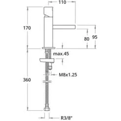 Mitigeur Lavabo Bec Cascade + Débit Limité KUATRO Avec Débit Limité à 4 L/min - Ramon Soler -Ramon Soler Soldes 55825932 2