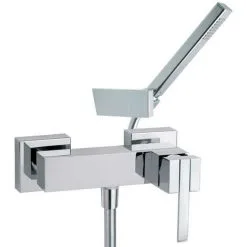 RAMON SOLER Mitigeur Douche Mural Entraxe 150 +/- 24mm Avec Flexible Et Douchette MK KUATRO