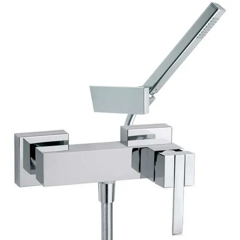 RAMON SOLER Mitigeur Douche Mural Entraxe 150 +/- 24mm Avec Flexible Et Douchette MK KUATRO 1 RAMON SOLER Mitigeur Douche Mural Entraxe 150 +/- 24mm Avec Flexible Et Douchette MK KUATRO