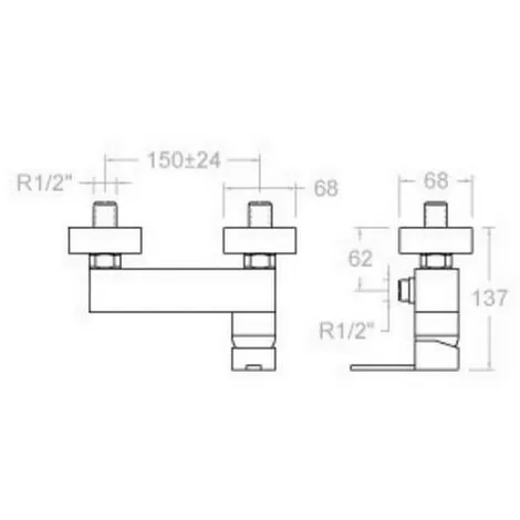 RAMON SOLER Mitigeur Douche Mural Entraxe 150 +/- 24mm Avec Flexible Et Douchette MK KUATRO 2 RAMON SOLER Mitigeur Douche Mural Entraxe 150 +/- 24mm Avec Flexible Et Douchette MK KUATRO – Image 2