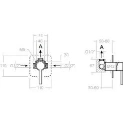 Ensemble Mitigeur De Douche Encastré DRAKO Avec Douche De Tête Et Bras Mural - Ramon Soler - K3318012 -Ramon Soler Soldes 67447223 4