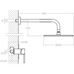 Ensemble Mitigeur De Douche Encastré DRAKO Avec Douche De Tête Et Bras Mural - Ramon Soler - K3318012 -Ramon Soler Soldes 67447223 5