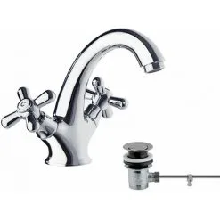 Mélangeur Lavabo GAUDI Bec Fondu, Tête Céramique Et Vidage Laiton - Ramon Soler - 3101CVA1167