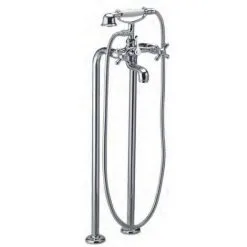 Colonne De Douche GAUDI Avec Douche De Tête Ø200mm, Douchette Laiton Et Tête Céramique 1/2 Tour - Ramon Soler - 3158CG