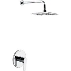 Ensemble Douche Encastré TITANIUM Avec Douche De Tête Carrée 225x225 Mm Et Bras Mural - Ramon Soler - K1818014