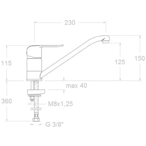 Mitigeur évier YPSILON PLUS Bec Moulé Avec économie D'eau - Ramon Soler - 6499 2 Mitigeur évier YPSILON PLUS Bec Moulé Avec économie D'eau - Ramon Soler - 6499 – Image 2