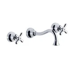 Mélangeur Lavabo Mural 3 Trous GAUDI Avec Tête Céramique 1/2 Tour - Ramon Soler - 3120C